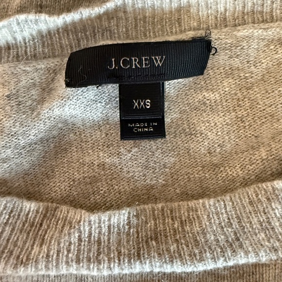 J Crew Womens Size XXS Gray Pear Long Sleeve Wool Rabbit Hair Blend Sweater - Picture 6 of 7
